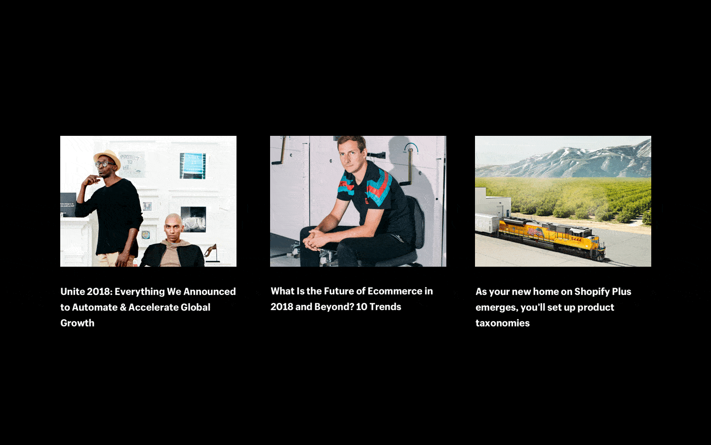 A demonstration of the motion principles in action, used in hover states for marketing articles.